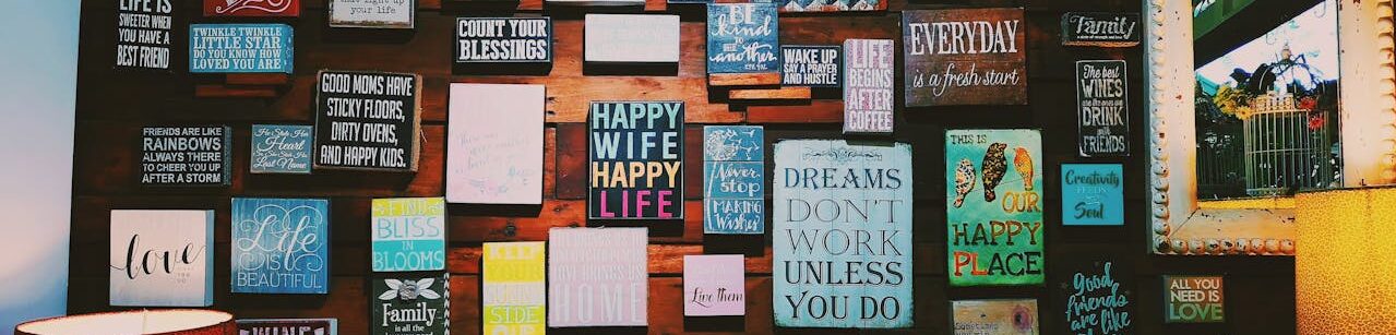 Photo of Assorted Letter Board Quote Hanged on Wall